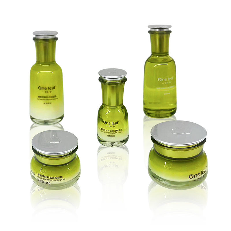 SX000818 Druk op doorzichtige lotion glazen flessenset